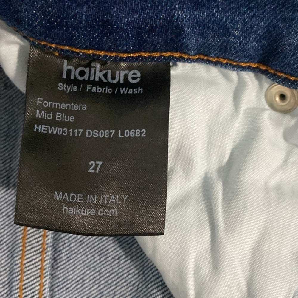 Haikure Italy Formentera High Rise Subtle Flare Jeans in Med Blue - Size 27 - Picture 4 of 10